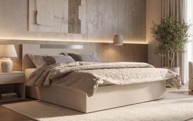 Pat dublu 160/200 Katerina +  saltea Pat dublu 160/200